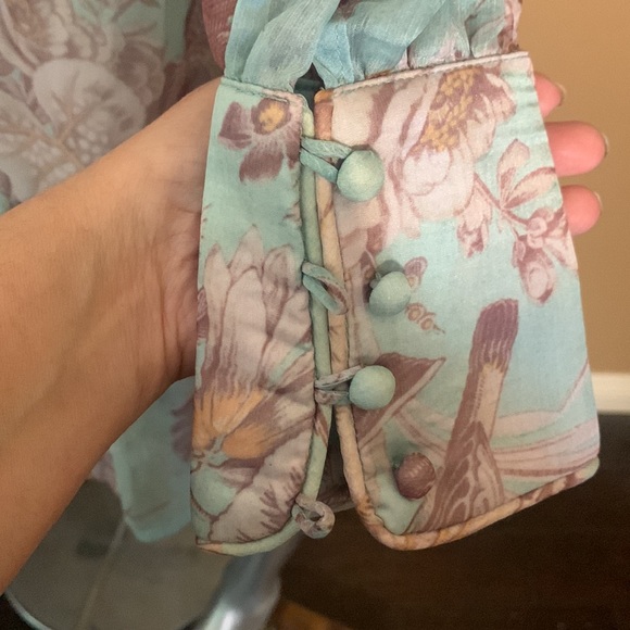 NWT Alamia Chiffon Mint Gree Button Down Dress.  SZ L - Picture 5 of 5